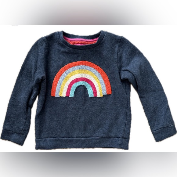 Mini Boden Other - Mini Boden Rainbow Appliqué Sweatshirt, Navy size 2-3Y